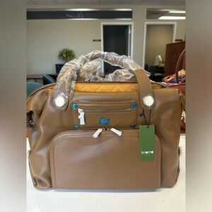 Knomo London Tan Leather Work Tote